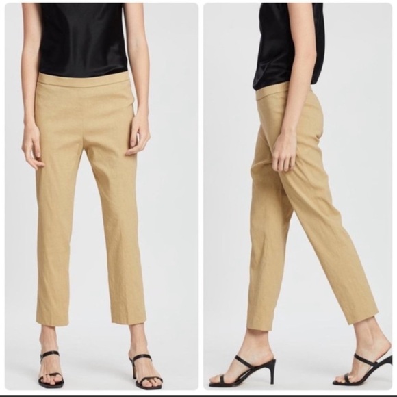 Theory Eco Crunch wash pants in beige clay size 2 NWT - Picture 1 of 7
